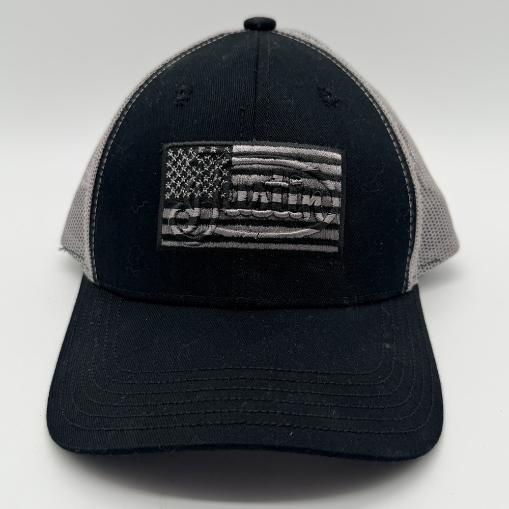 Justin Boots American Flag Black Mesh Snapback Cap